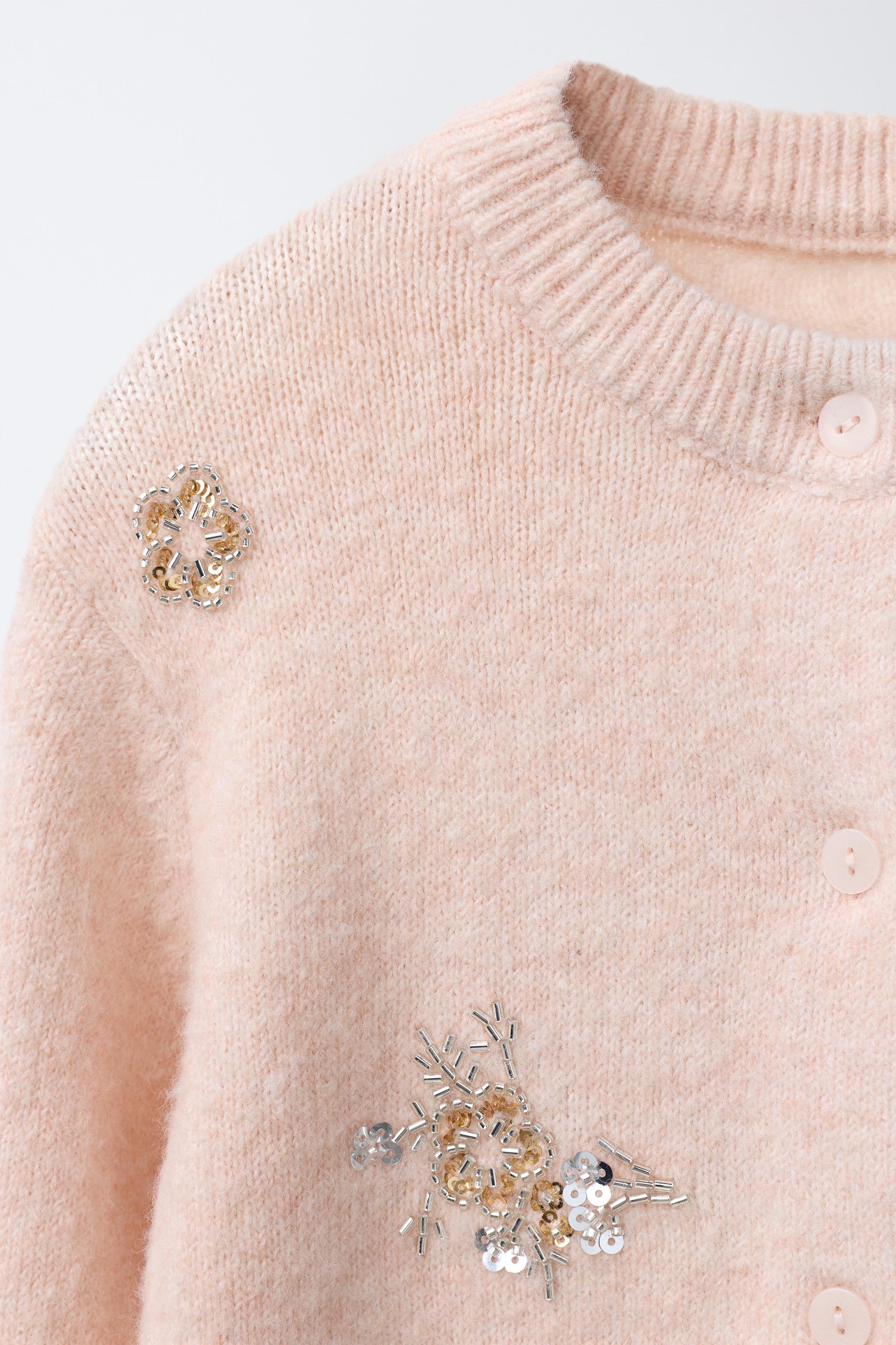 FLORAL BEADED CARDIGAN